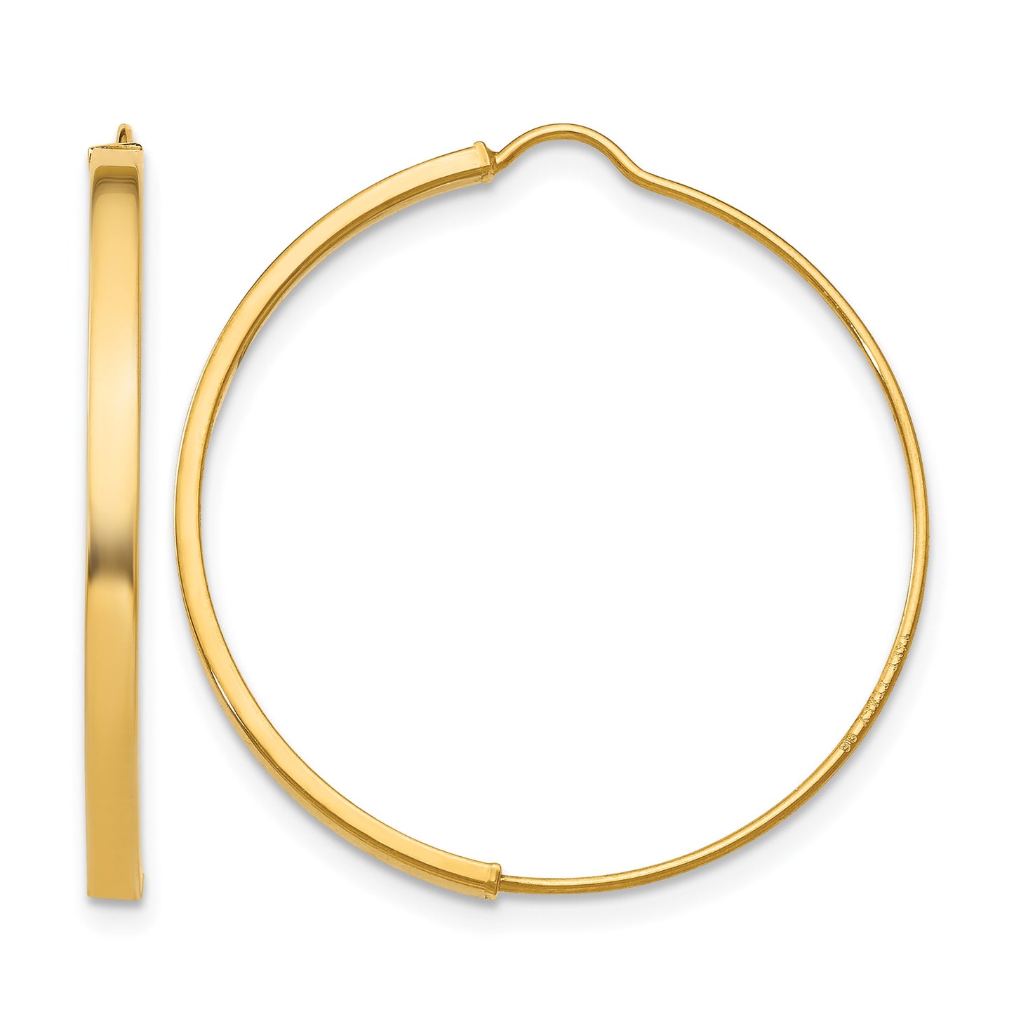 14k 1.75x27mm Wire Hoop Earrings