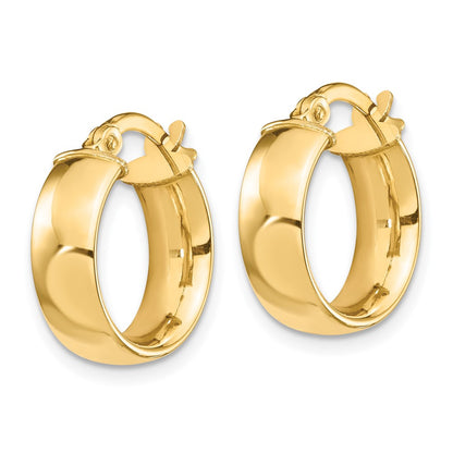 14k High Polished 5mm Hoop Earrings