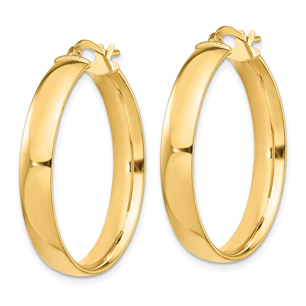 14k High Polished 5mm Hoop Earrings