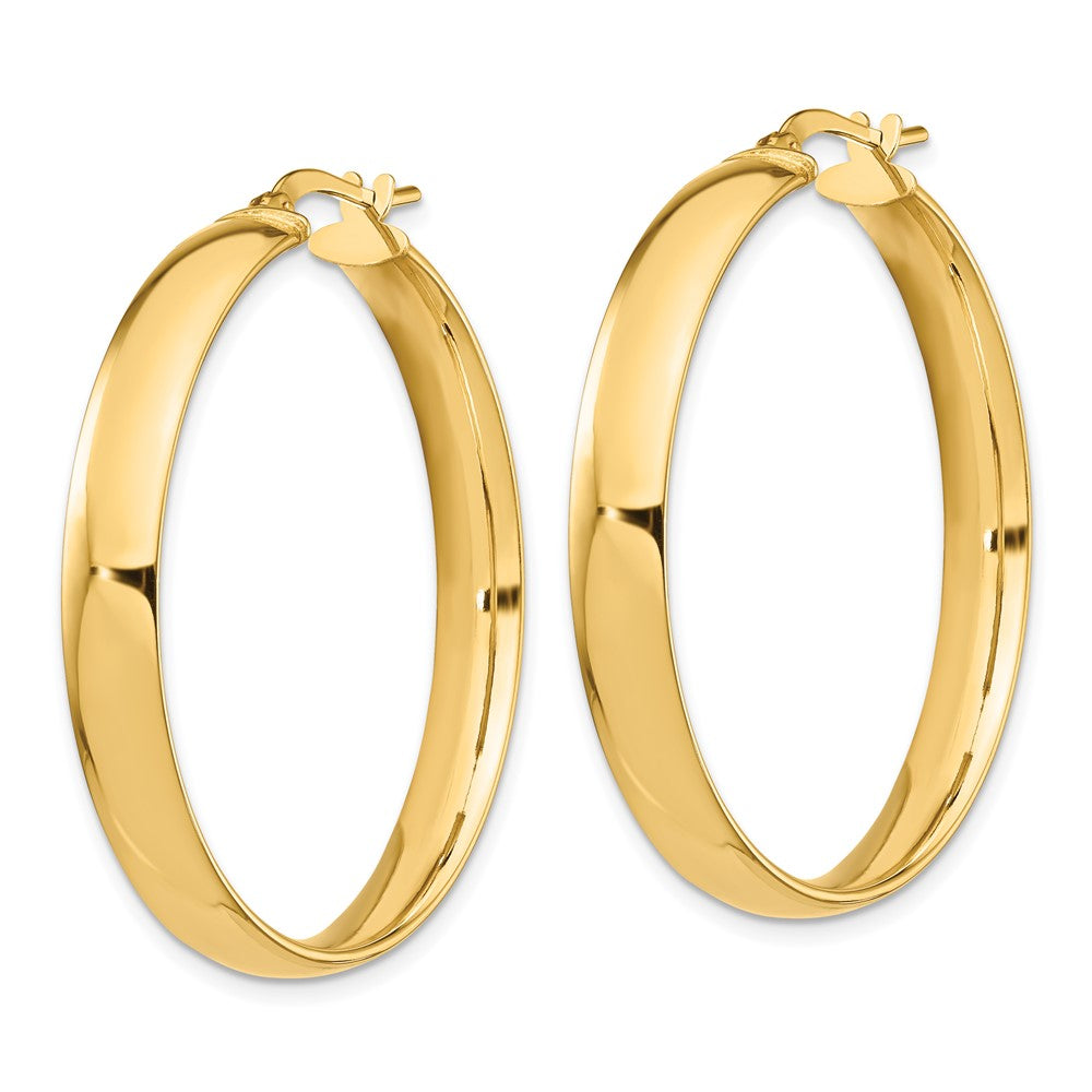 14k High Polished 5mm Hoop Earrings