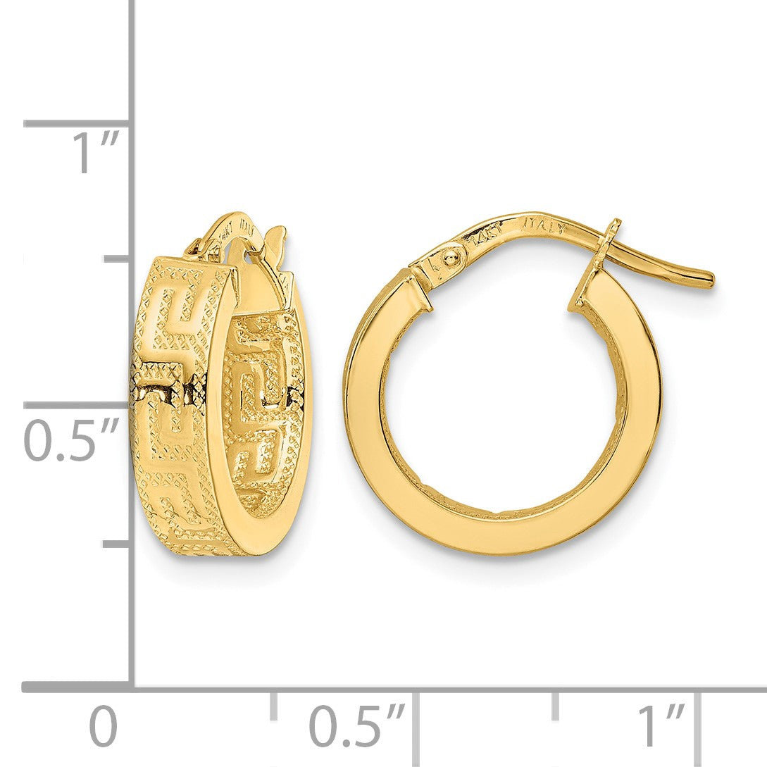 14K Polished Hoop Earrings