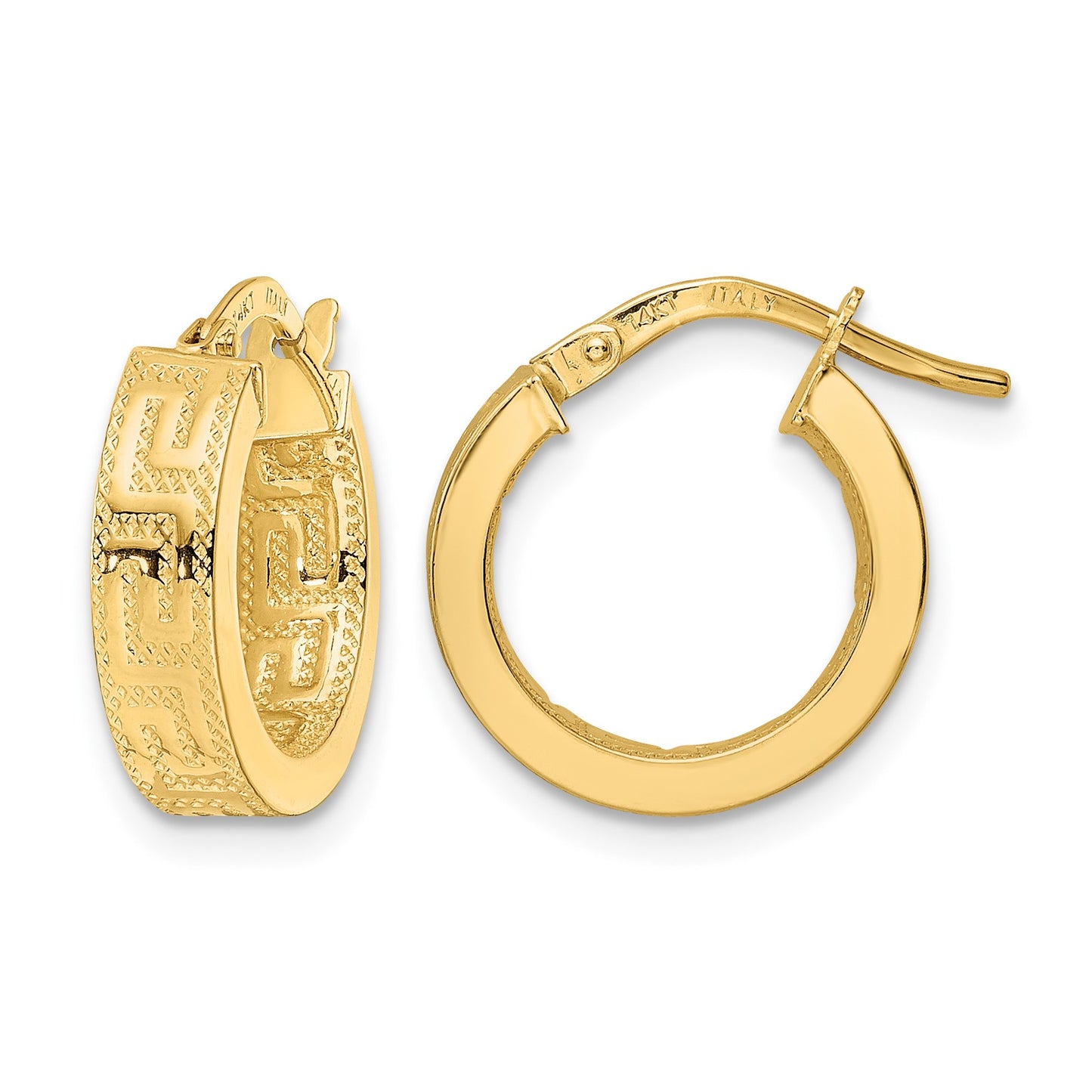 14K Polished Hoop Earrings