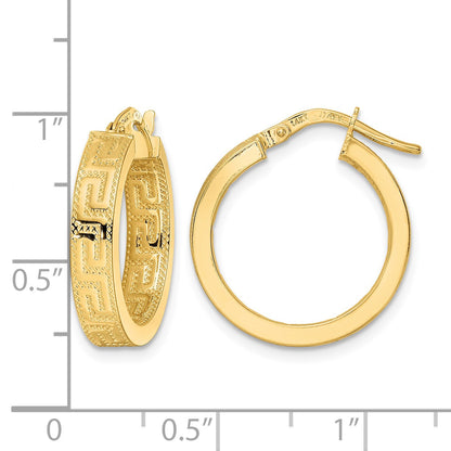 14K Polished Hoop Earrings