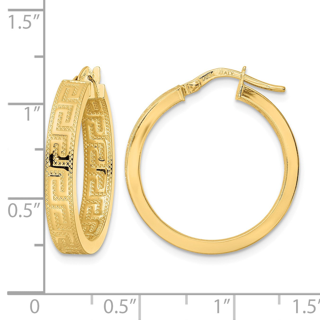 14K Polished Hoop Earrings