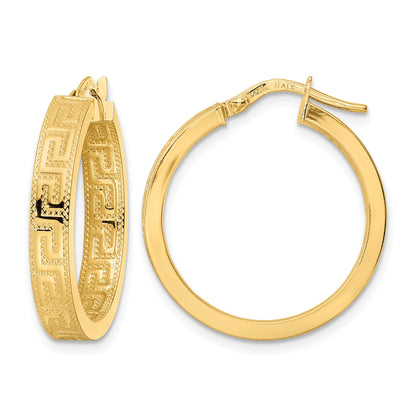 14K Polished Hoop Earrings