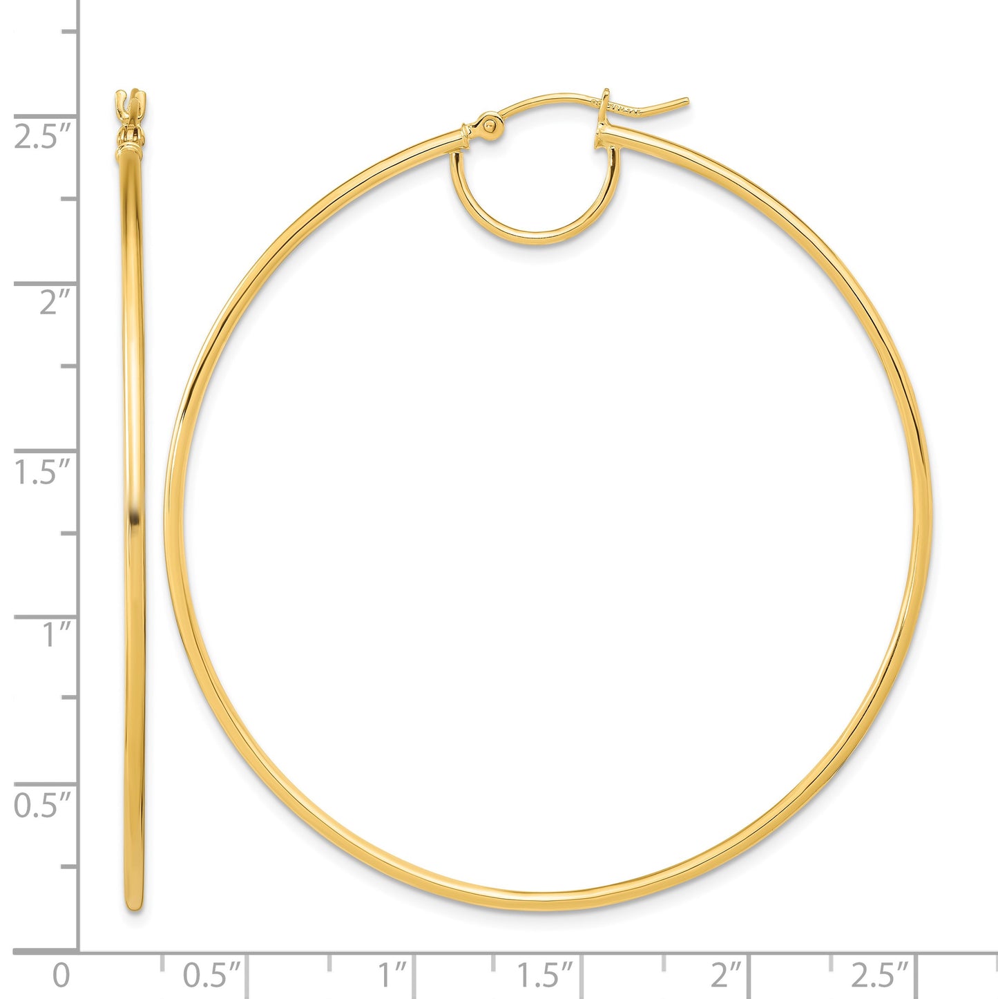 14K Polished Fancy Hoop Earrings