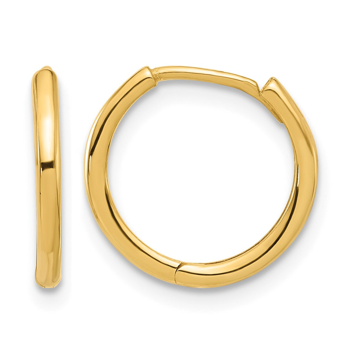 14K Polished Hinged Hoop Earrings