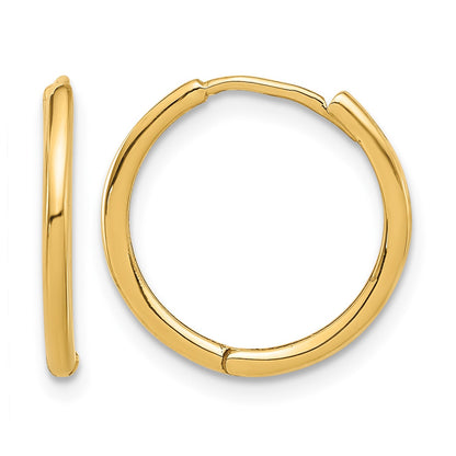 14K Polished Hinged Hoop Earrings