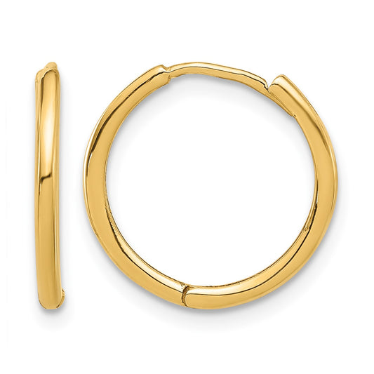 14K Polished Hinged Hoop Earrings
