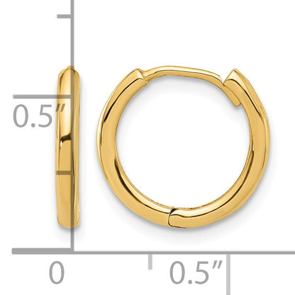 14K Polished Hinged Hoop Earrings