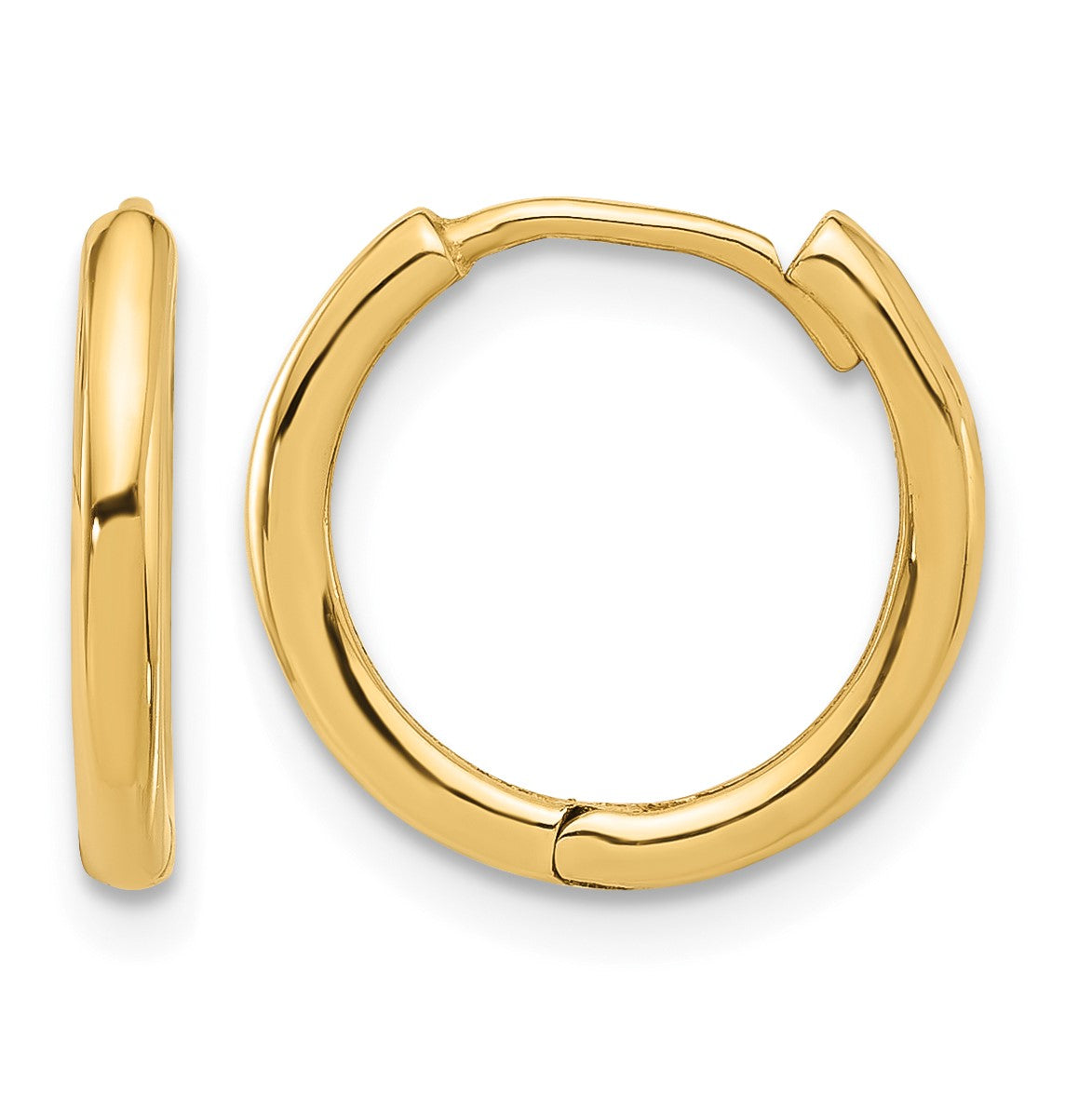 14K Polished Hinged Hoop Earrings