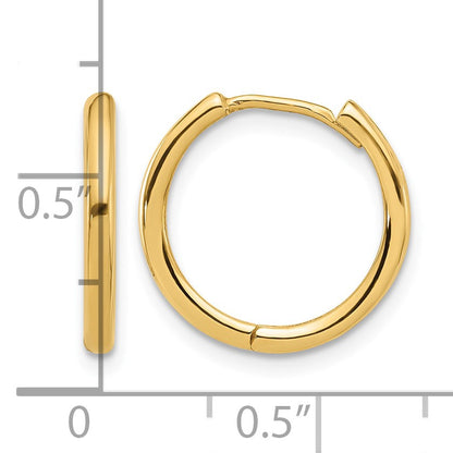 14K Polished Hinged Hoop Earrings
