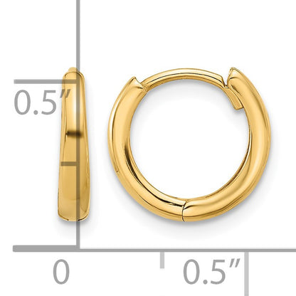 14K Polished Hinged Hoop Earrings