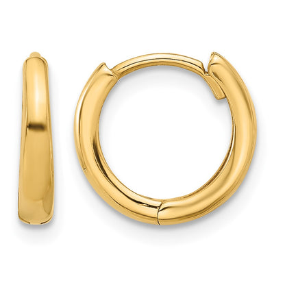 14K Polished Hinged Hoop Earrings