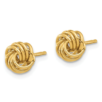 14K 7.5mm Polished Love Knot Post Earrings