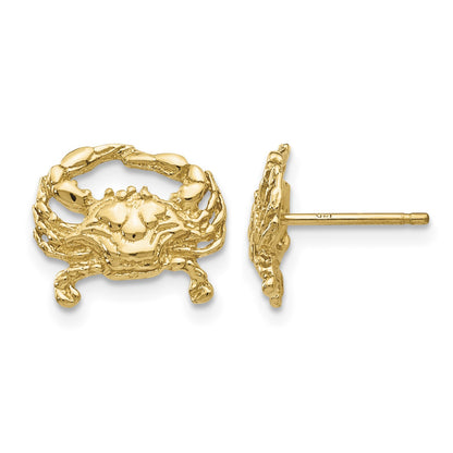 14k Polished Crab Post Earrings