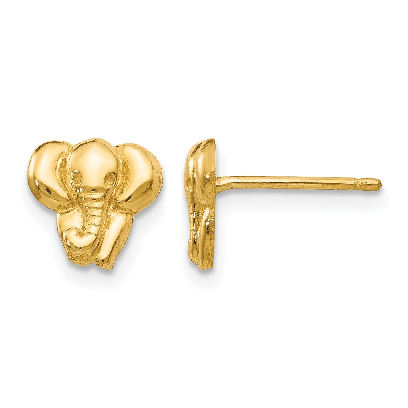 14K Elephant Earrings