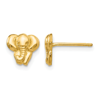 14K Elephant Earrings