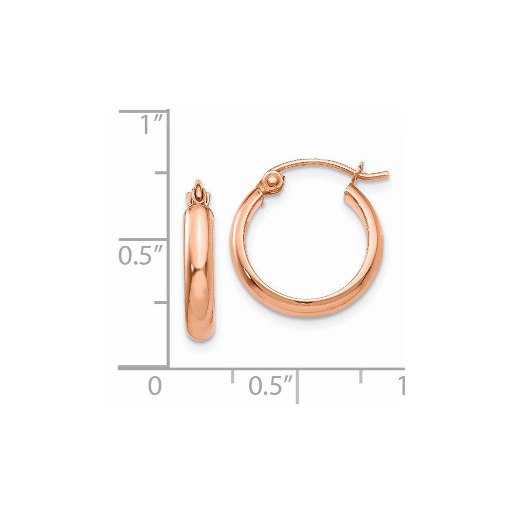 14k Rose Gold Hoop Earrings