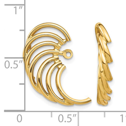 14k Polished Swirl Shaped Earring Jackets