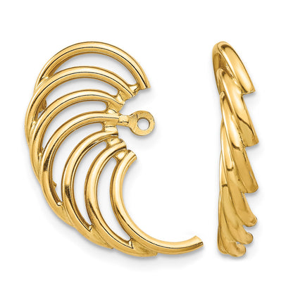 14k Polished Swirl Shaped Earring Jackets