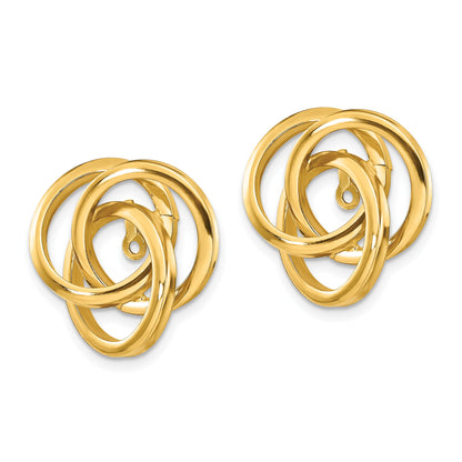 14k Polished Love Knot Earring Jackets