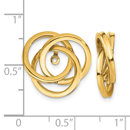 14k Polished Love Knot Earring Jackets