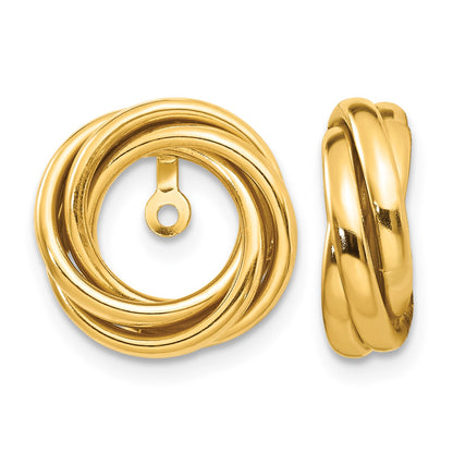 14k Polished Love Knot Earring Jackets