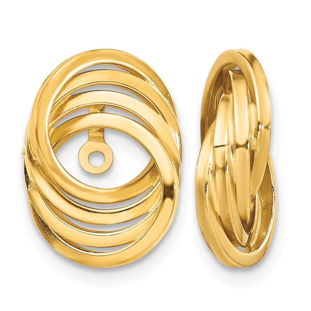 14k Polished Love Knot Earring Jackets