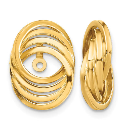 14k Polished Love Knot Earring Jackets