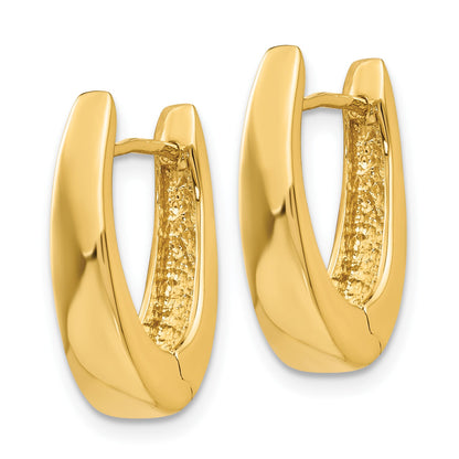 14k Polished Hinged Hoop Earrings