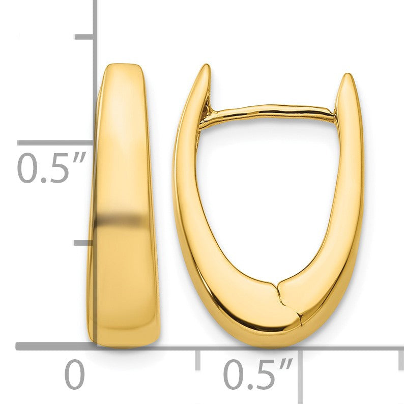 14k Polished Hinged Hoop Earrings