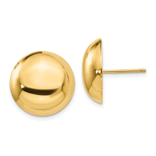 14k 15.50mm Button Post Earrings