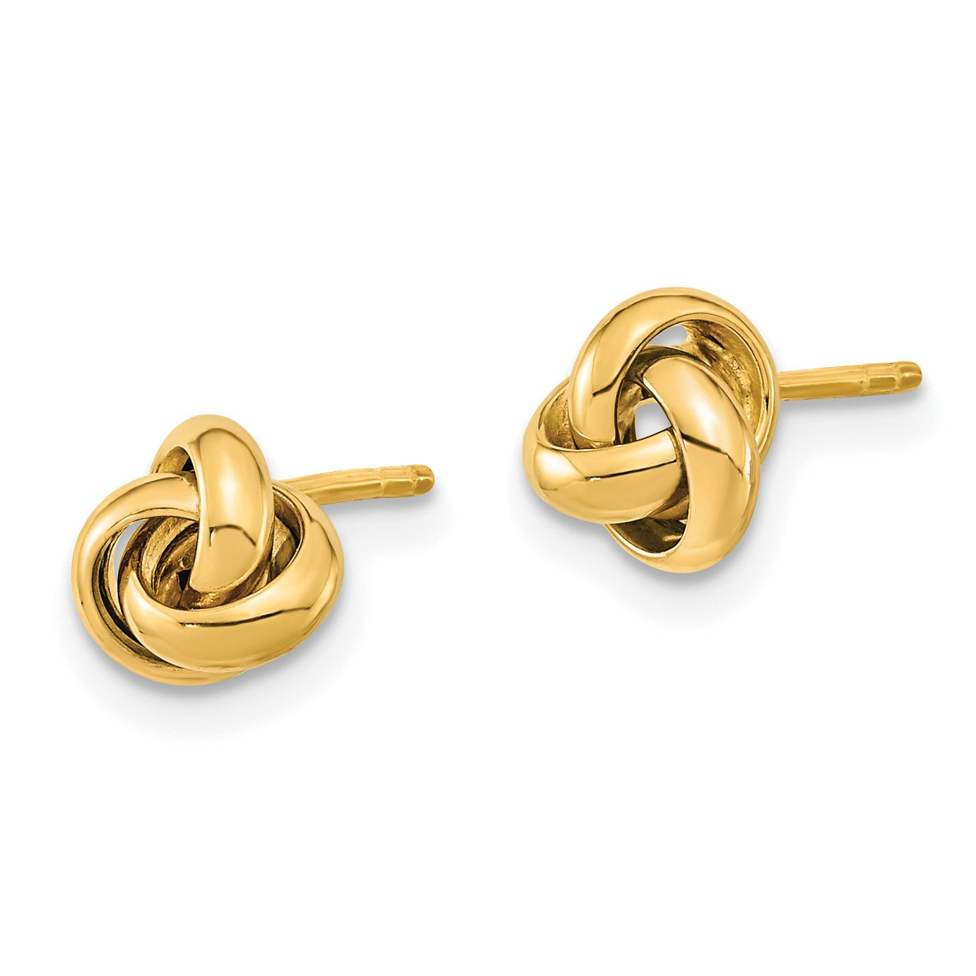 14K 6.5mm Polished Love Knot Post Earrings