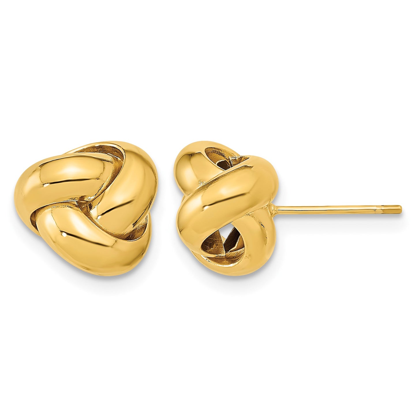 14k 11mm Polished Love Knot Post Earrings
