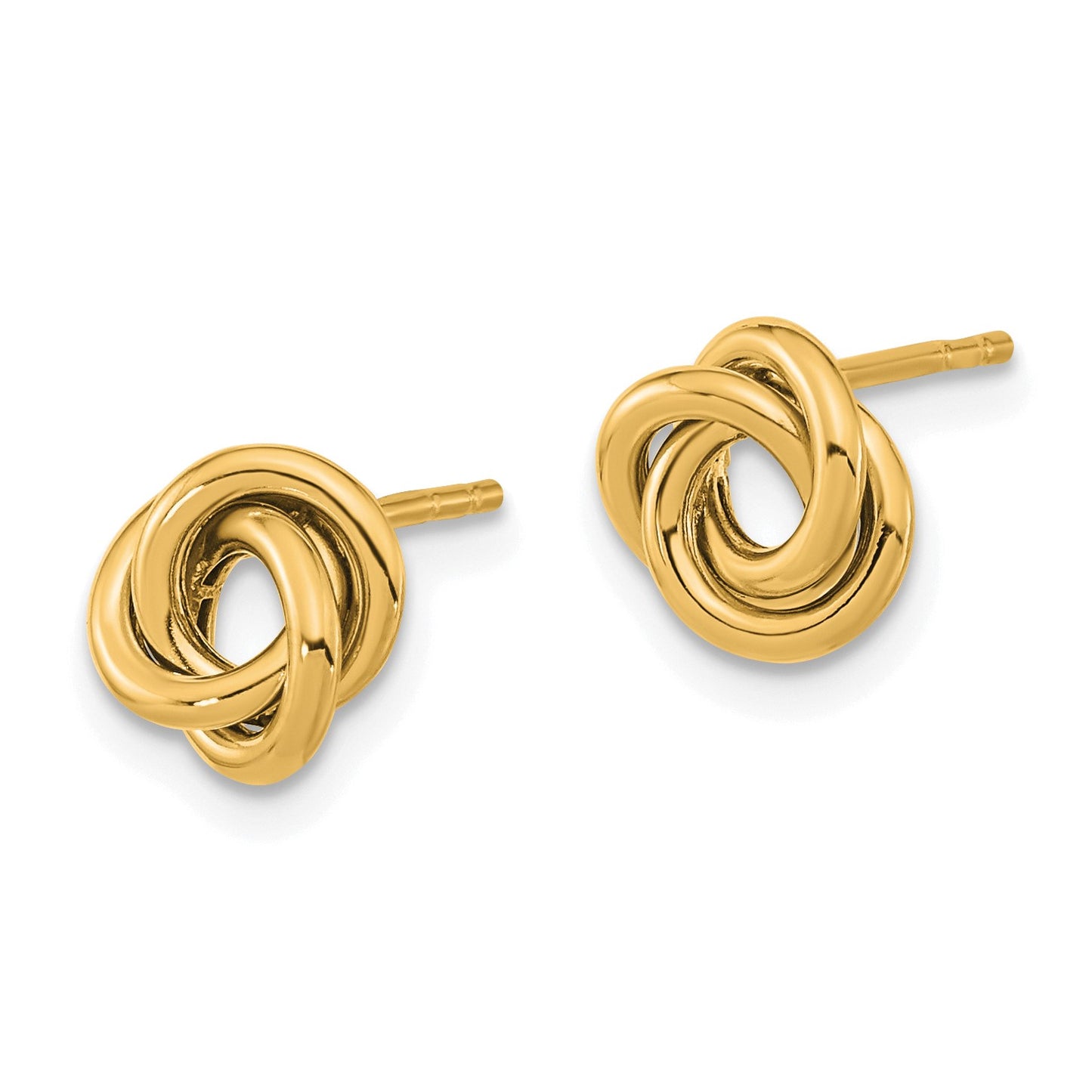 14K 8mm Polished Love Knot Post Earrings