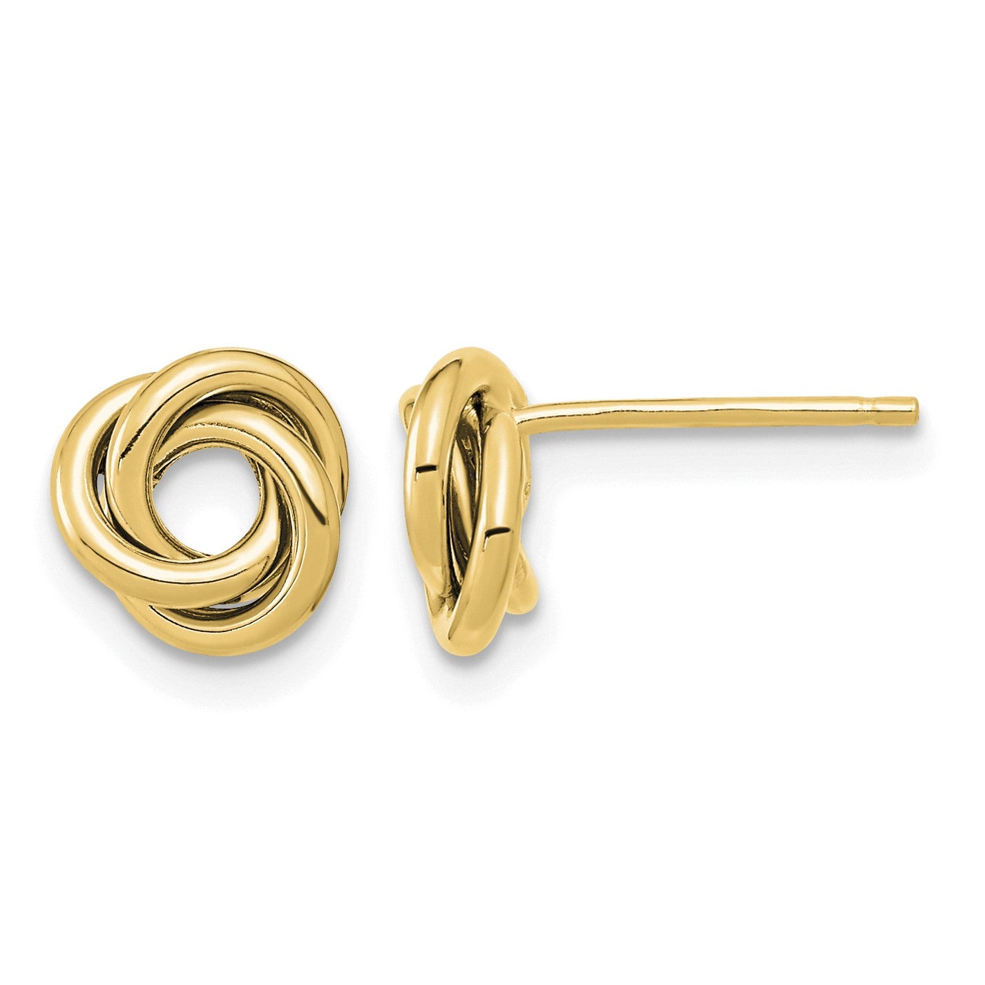 14K 8mm Polished Love Knot Post Earrings