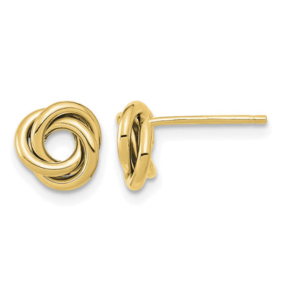 14K 8mm Polished Love Knot Post Earrings