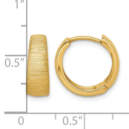 14K Textured Hoop Earrings