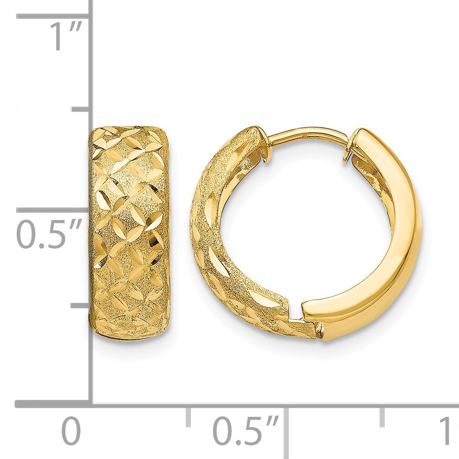 14k 5mm Hinged Hoop Earrings