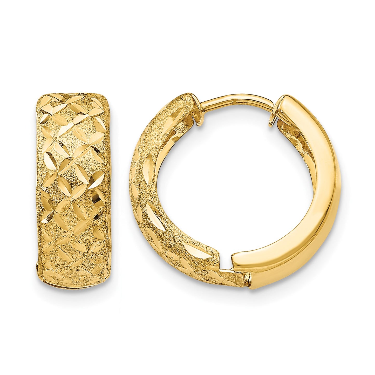 14k 5mm Hinged Hoop Earrings