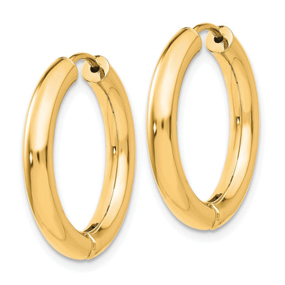 14k Polished Hinged Hoop Earrings