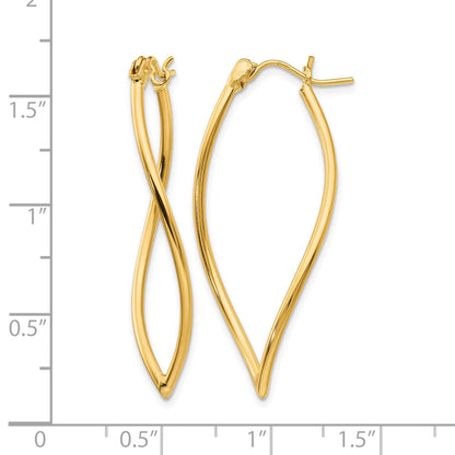14k Polished Fancy Hoop Earrings