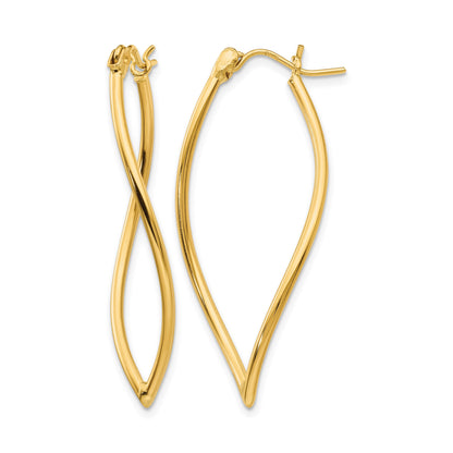 14k Polished Fancy Hoop Earrings