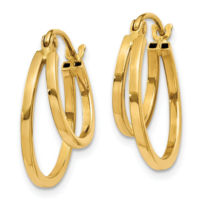 14K Double Hoop Earrings