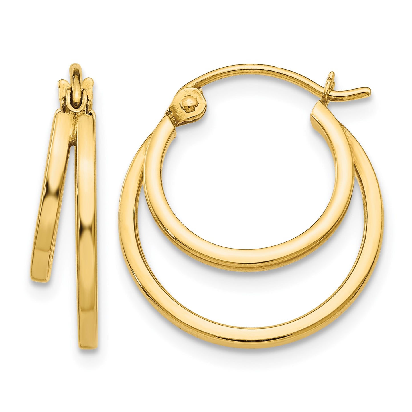 14K Double Hoop Earrings