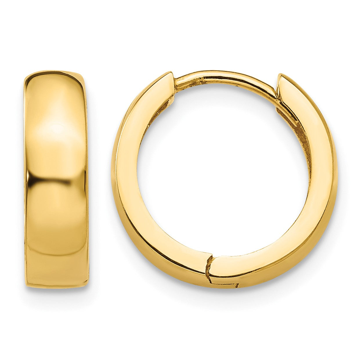 14k Round Hinged Hoop Earrings