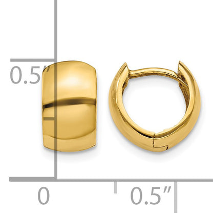 14k Round Hinged Hoop Earrings