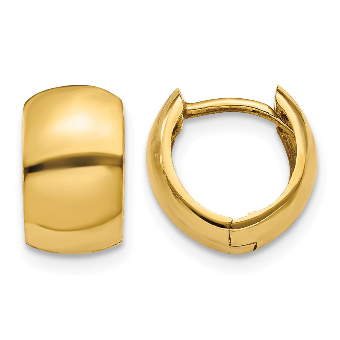 14k Round Hinged Hoop Earrings
