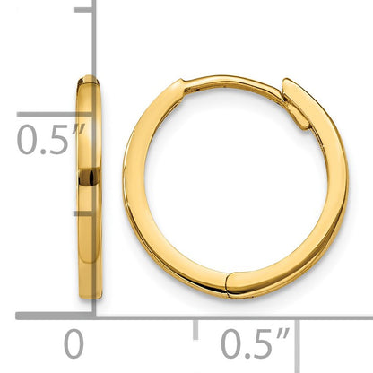 14k Round Hinged Hoop Earrings